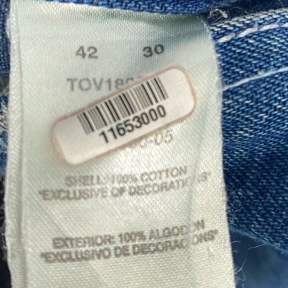 Liberty Men's Stonewashed Denim Bib Overalls 40 x 30 Carpenter Utility Chore - Picture 10 of 10